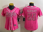 Women's Philadelphia Eagles #26 Saquon Barkley Pink Cool Base Stitched Baseball Jersey,baseball caps,new era cap wholesale,wholesale hats